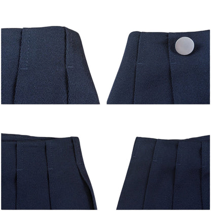 Bottega Veneta High Waist Pleated Mini Skirt Black Knee Length Asymmetric Style — view 8