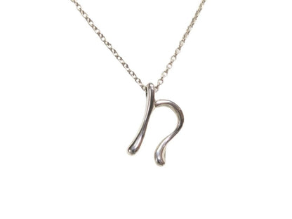 Tiffany & Co Necklace Letter Silver