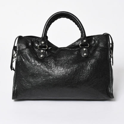Balenciaga the Giant City 2-Way Shoulder Bag Black Silver — view 2