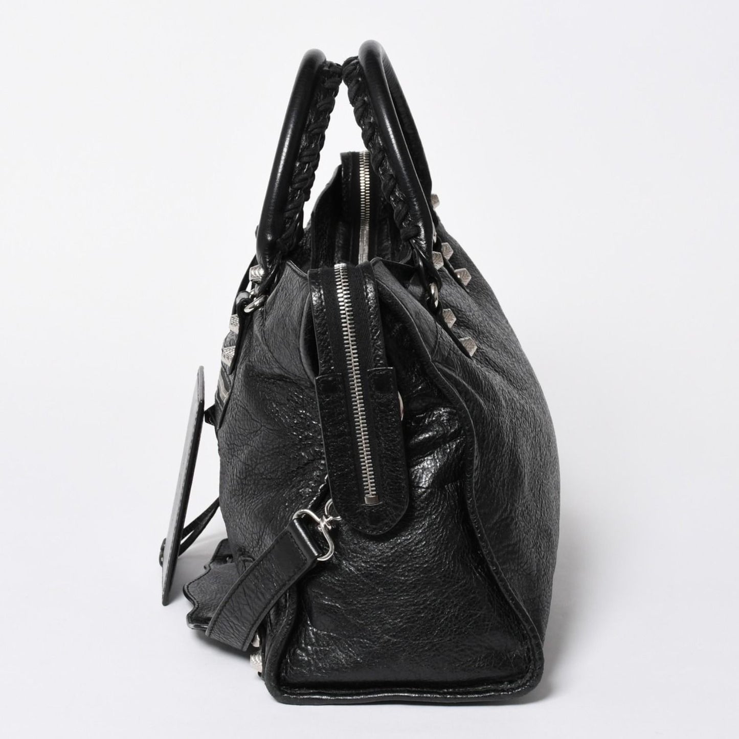 Balenciaga the Giant City 2-Way Shoulder Bag Black Silver — view 4