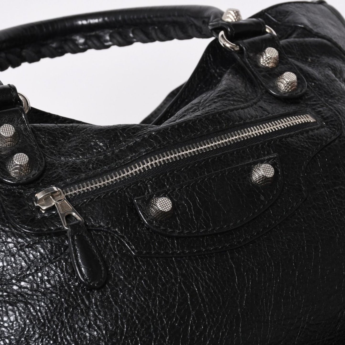 Balenciaga the Giant City 2-Way Shoulder Bag Black Silver — view 7
