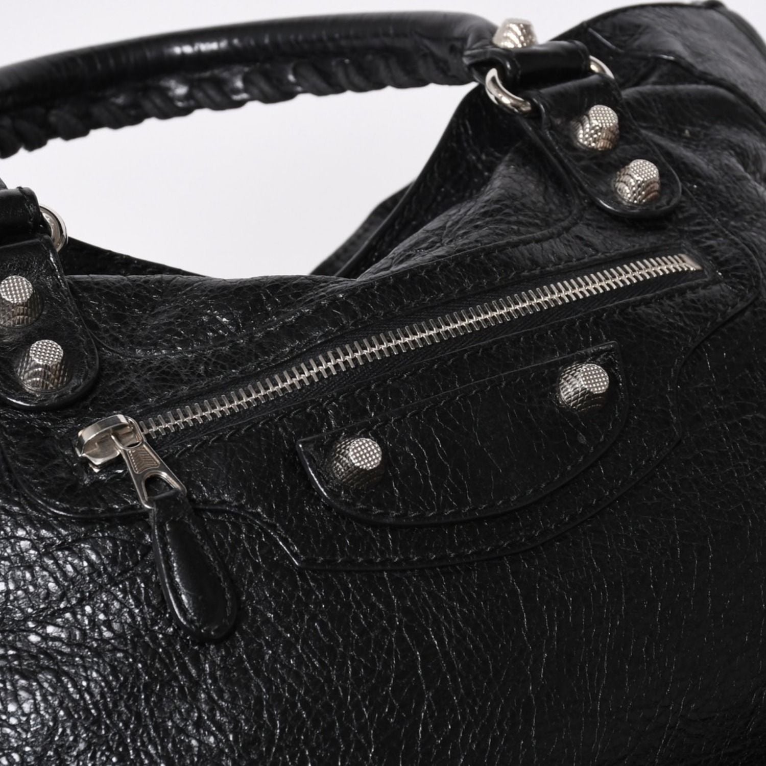 Balenciaga the Giant City 2-Way Shoulder Bag Black Silver — view 7
