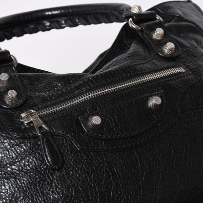 Balenciaga the Giant City 2-Way Shoulder Bag Black Silver — view 7