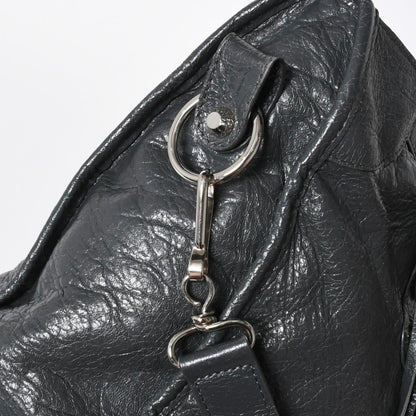 Balenciaga the City 2-Way Shoulder Bag Dark Gray Silver — view 7