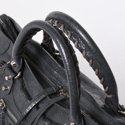 Balenciaga the City 2-Way Shoulder Bag Dark Gray Silver — view 5