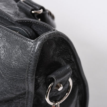 Balenciaga the City 2-Way Shoulder Bag Dark Gray Silver — view 8