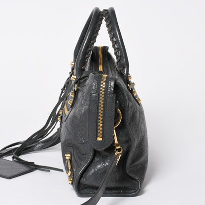 Balenciaga Classic City 2-Way Shoulder Bag Dark Gray Gold — view 4