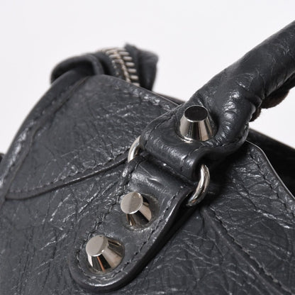 Balenciaga Classic Mini City 2-Way Shoulder Bag Dark Gray Silver — view 8