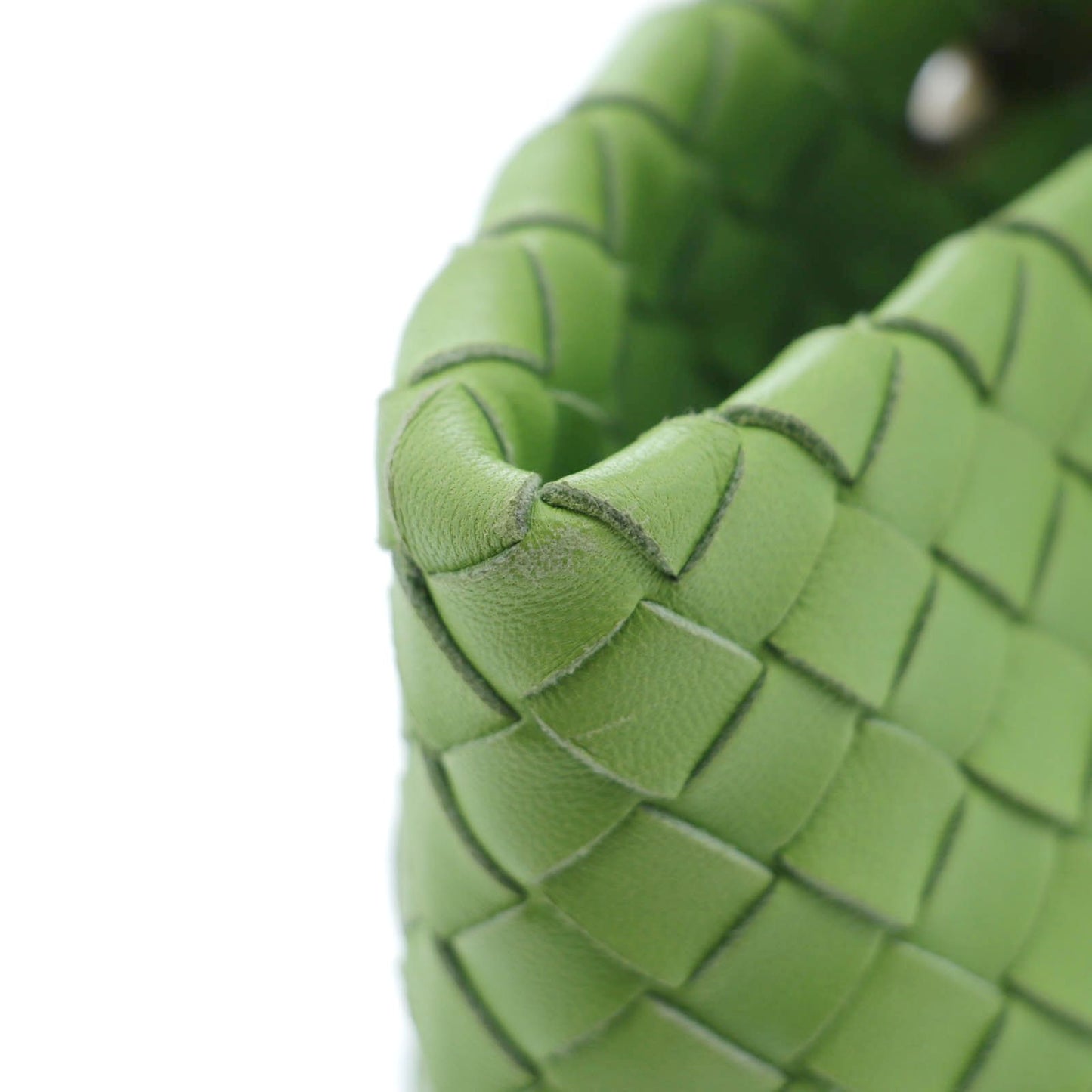 Bottega Veneta Intrecciato Capri Handbag Green Leather — view 7