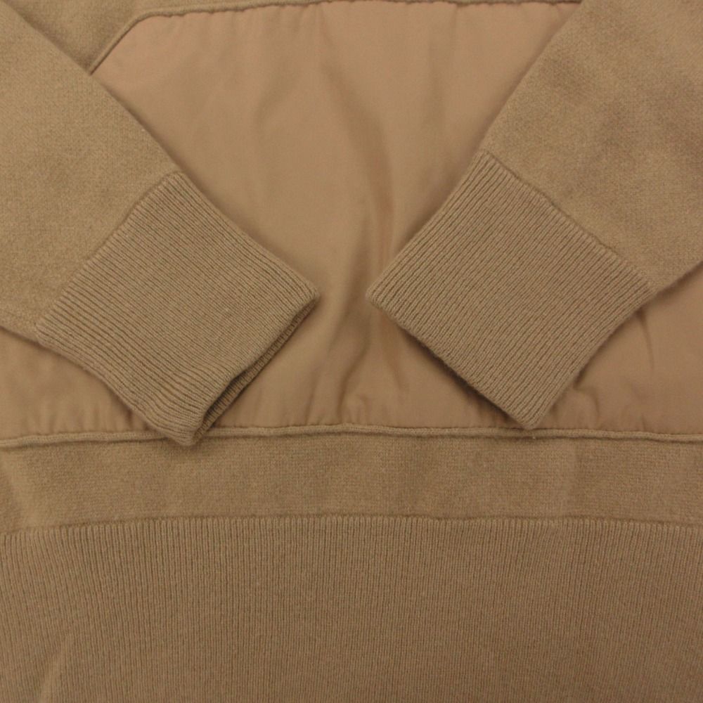 Moncler Hoodie Long Sleeve Wool Cashmere Blend Trim Pullover Arm Logo Patch — view 4
