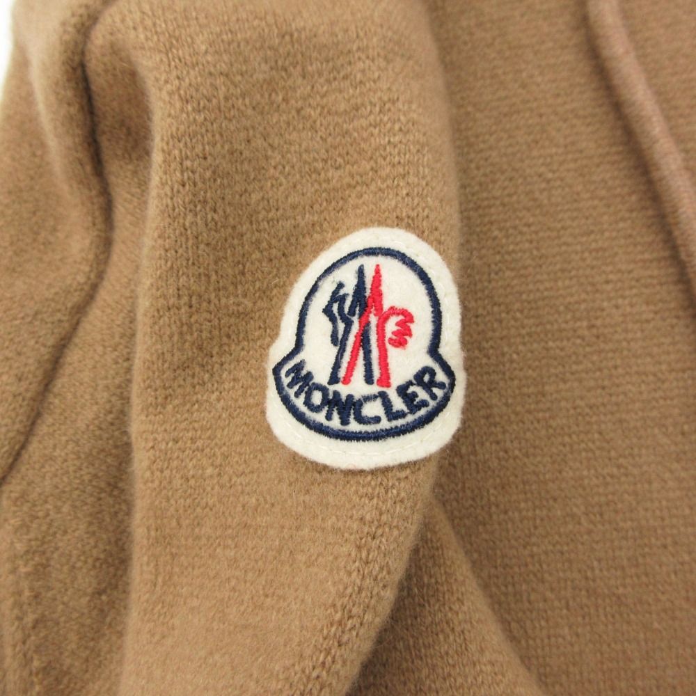Moncler Hoodie Long Sleeve Wool Cashmere Blend Trim Pullover Arm Logo Patch — view 3