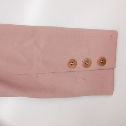 Celine Chesterfield Jacket Long Length Double Breasted Peak Lapel Pink — view 5