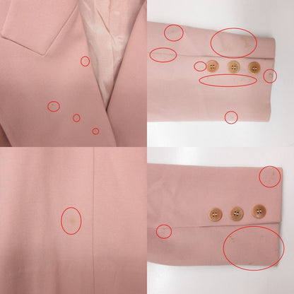 Celine Chesterfield Jacket Long Length Double Breasted Peak Lapel Pink — view 8
