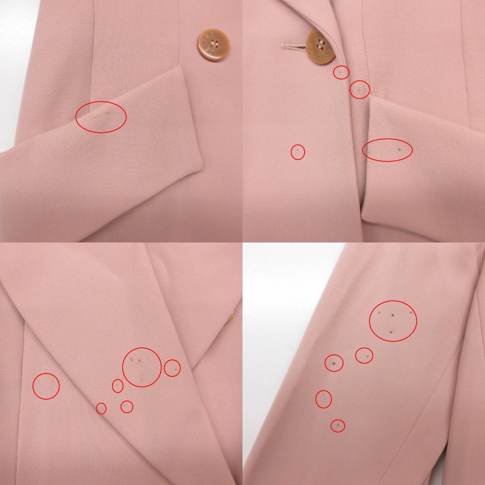Celine Chesterfield Jacket Long Length Double Breasted Peak Lapel Pink — view 7