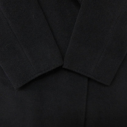 Max Mara Coat Manuela Long Cashmere Blend Wrap Jacket with Belt Black — view 6