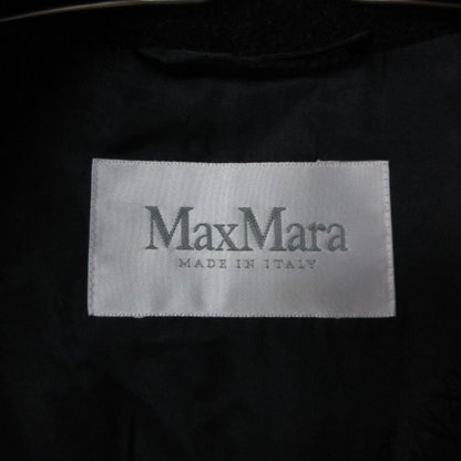 Max Mara Coat Manuela Long Cashmere Blend Wrap Jacket with Belt Black — view 3
