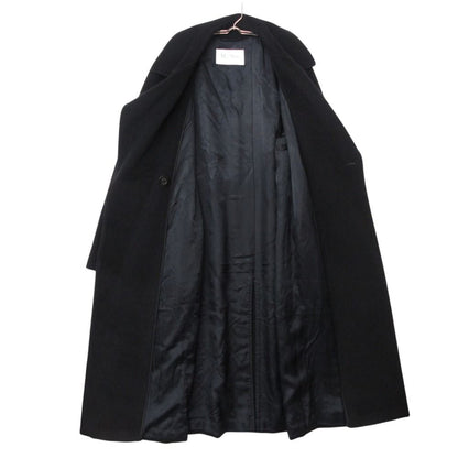 Max Mara Coat Manuela Long Cashmere Blend Wrap Jacket with Belt Black — view 8