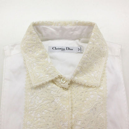 Dior Blouse Lace Shirt Gilet Vest Sleeveless Trunk Show Top White — view 3