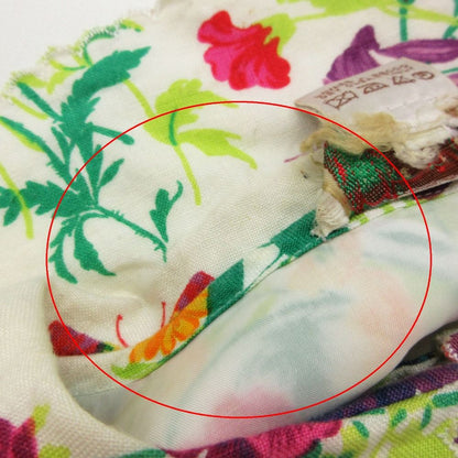 Gucci Dress Vintage Floral Linen Short Sleeve Collared Pattern Flower White — view 5