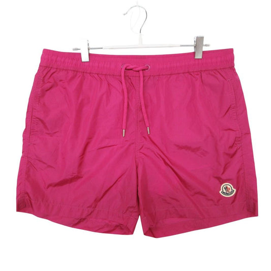 Moncler Shorts Nylon Logo Patch Amphibious Boxer Mare Swimwear Rose Pink LL