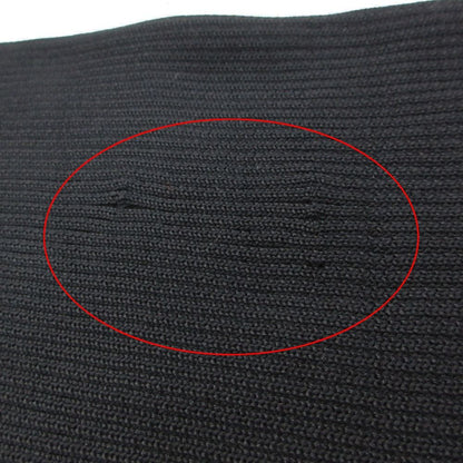 Balenciaga Dress Long Sleeve V-neck Silk Rib Knit Black LL — view 7