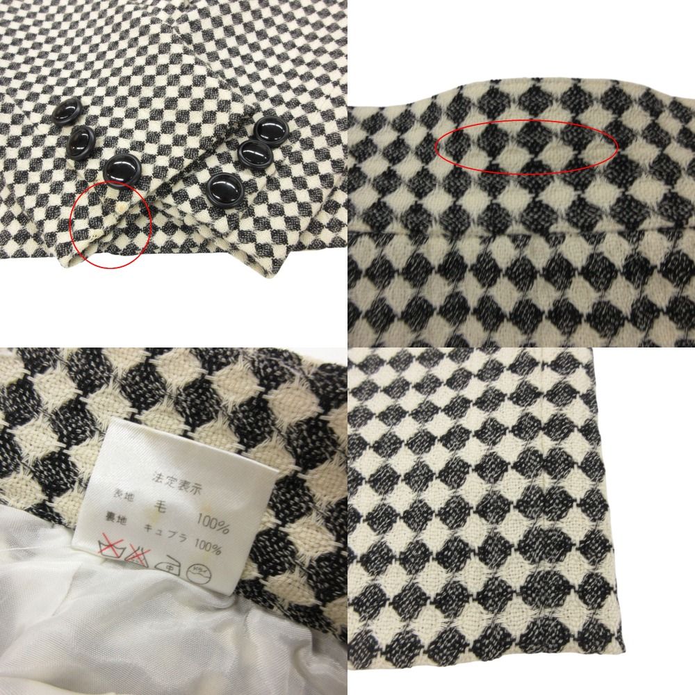 Dior Suit Set Skirt Collarless Jacket Argyle Jacquard All Over Print Vintage — view 8
