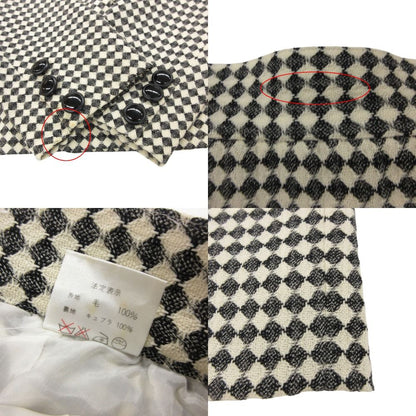 Dior Suit Set Skirt Collarless Jacket Argyle Jacquard All Over Print Vintage — view 8