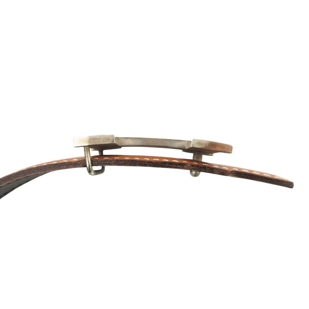 Hermes Belt Margiela Era Mini Constance Reversible Silver H Buckle Camel 72 — view 7