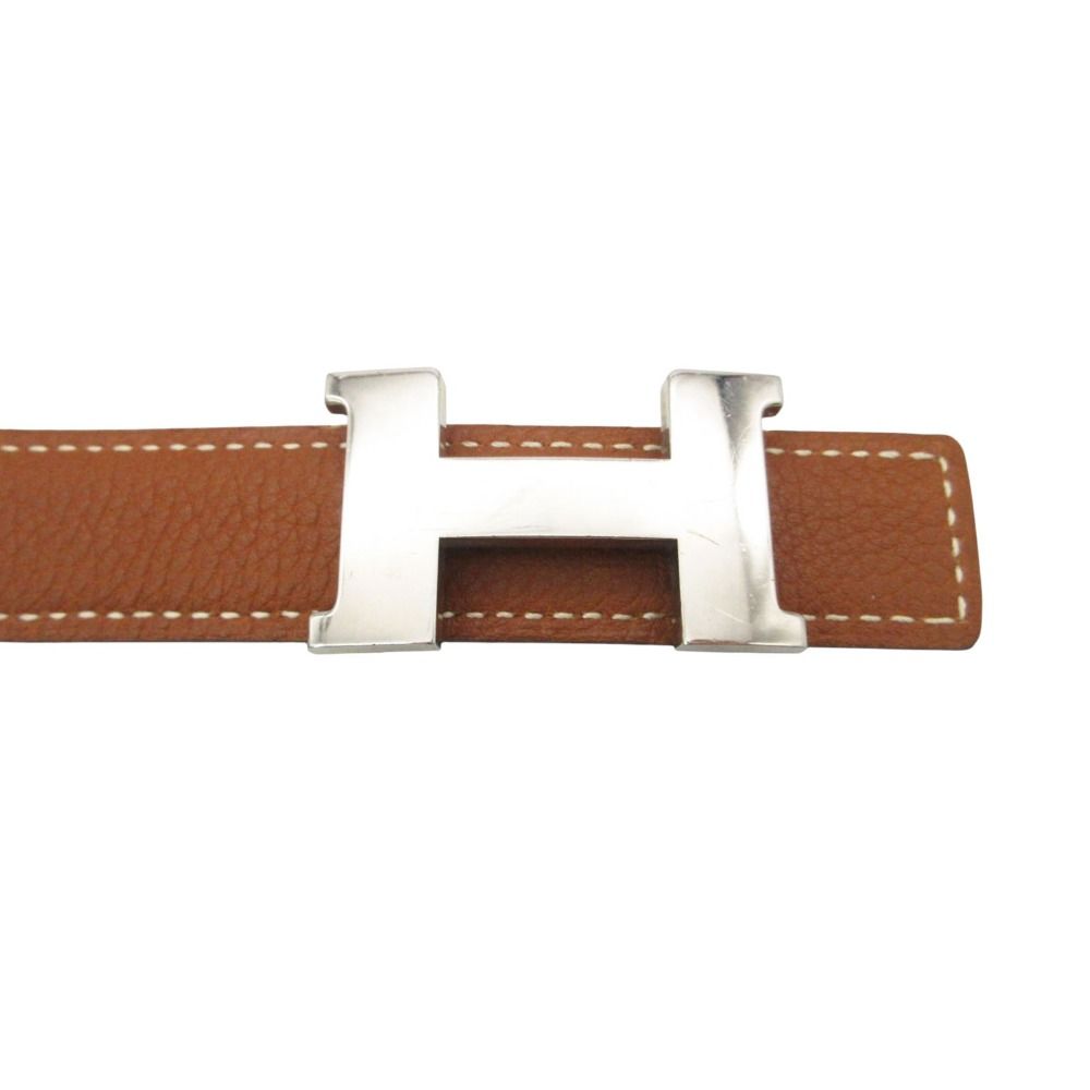 Hermes Belt Margiela Era Mini Constance Reversible Silver H Buckle Camel 72 — view 2