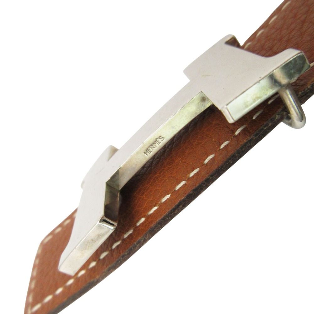 Hermes Belt Margiela Era Mini Constance Reversible Silver H Buckle Camel 72 — view 8