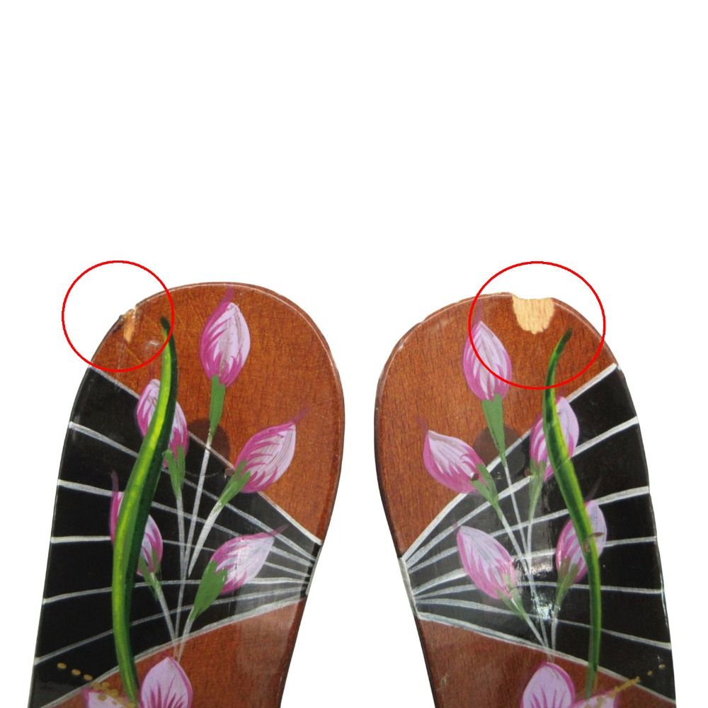 Dior Galliano Era by John Sandals Wood Floral Flower Paint Shoes Heels — view 8