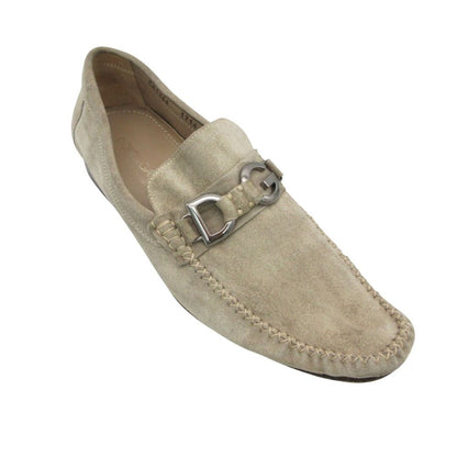 Dolce & Gabbana Loafers Bit Logo Suede Leather Slip-on Shoes Pastel Green 7 — view 6