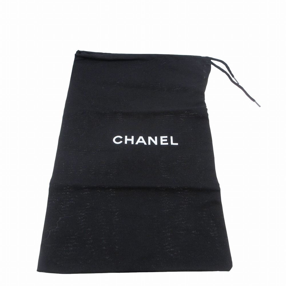 Chanel Pumps CC Logo Flat Shoes Black — view 8
