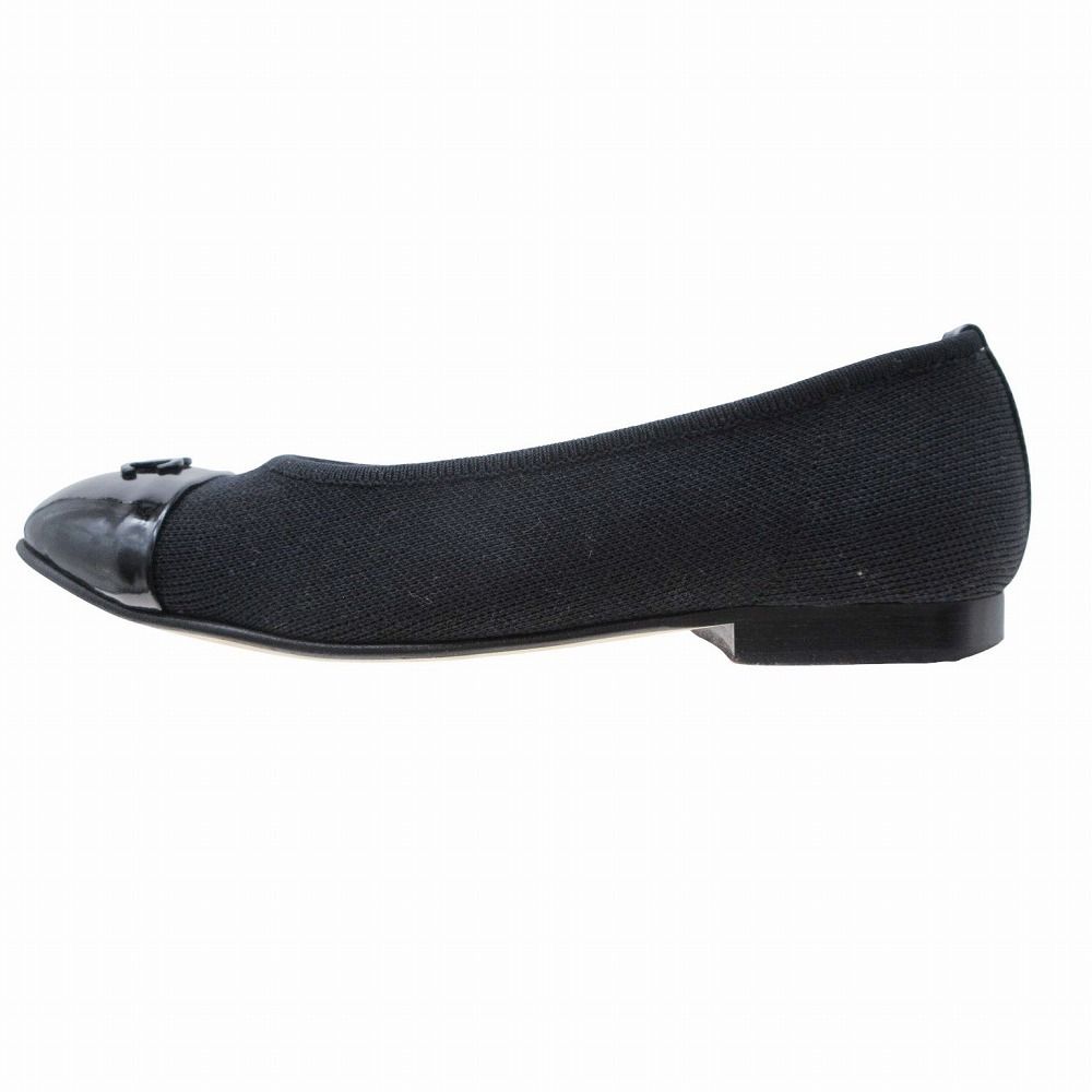 Chanel Pumps CC Logo Flat Shoes Black — view 3