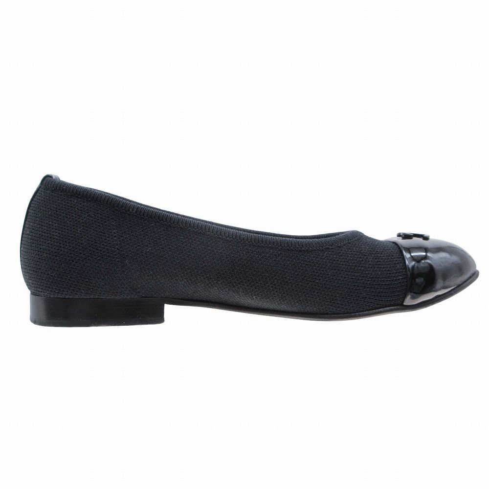 Chanel Pumps CC Logo Flat Shoes Black — view 2