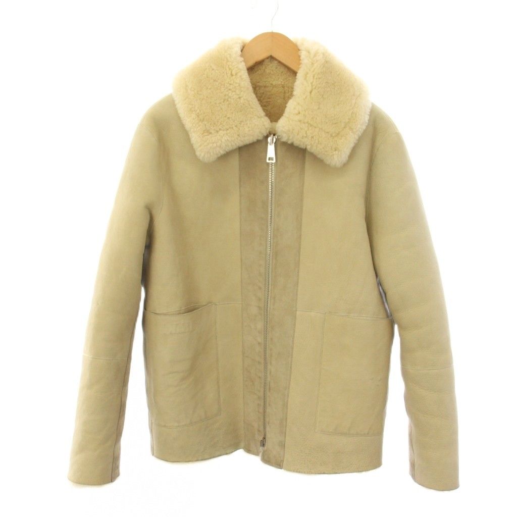 Bottega Veneta Reversible Shearling Jacket Zip Up Beige 36 — view 2