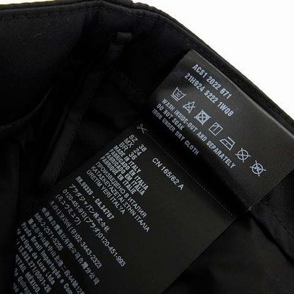 Prada Re-Nylon Triangle Logo Skirt Center Slit Long M Black 38 — view 6