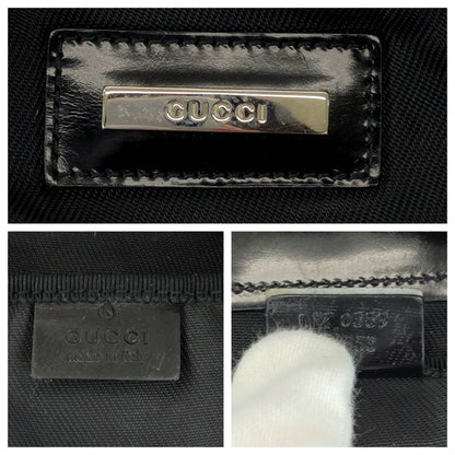 Gucci Black Silver Nylon Boston Bag — view 4