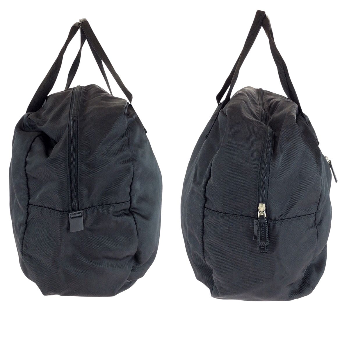 Gucci Black Silver Nylon Boston Bag — view 8