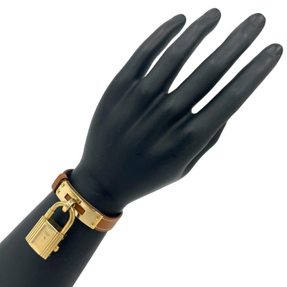 Hermes Vintage Kelly Watch Courchevel Wrist Gold Brown — view 2