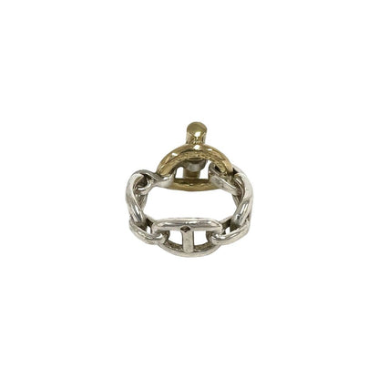 Hermes Chaine D'ancre Ring Silver Yellow Gold — view 6