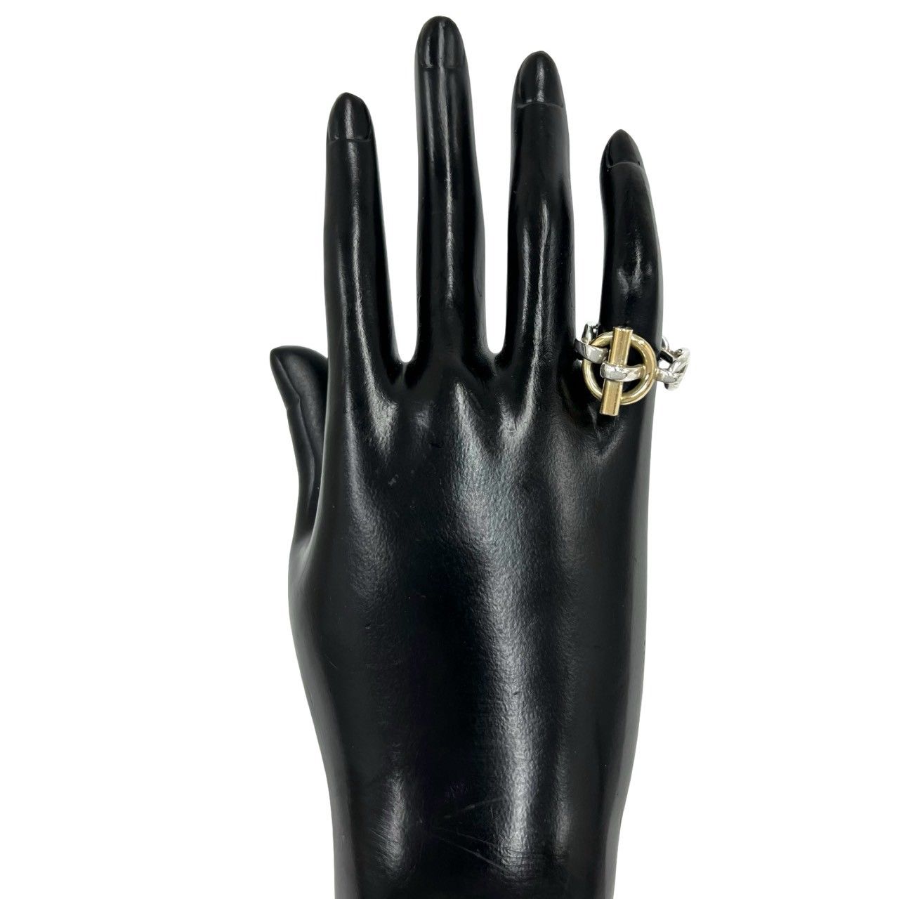 Hermes Chaine D'ancre Ring Silver Yellow Gold — view 2