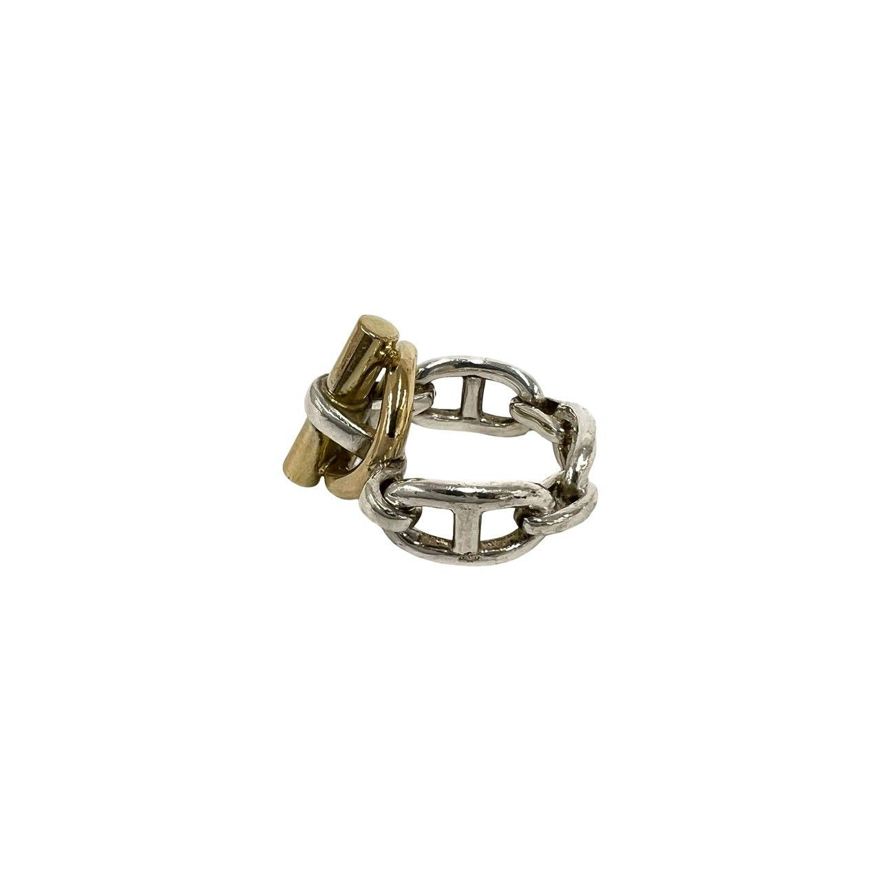 Hermes Chaine D'ancre Ring Silver Yellow Gold — view 4