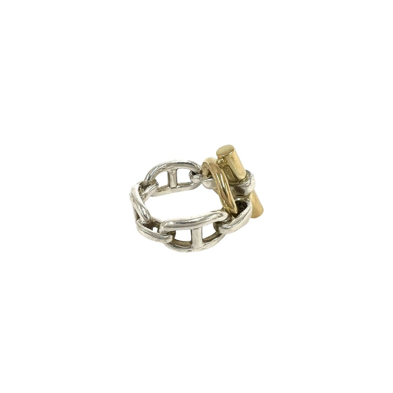 Hermes Chaine D'ancre Ring Silver Yellow Gold — view 5