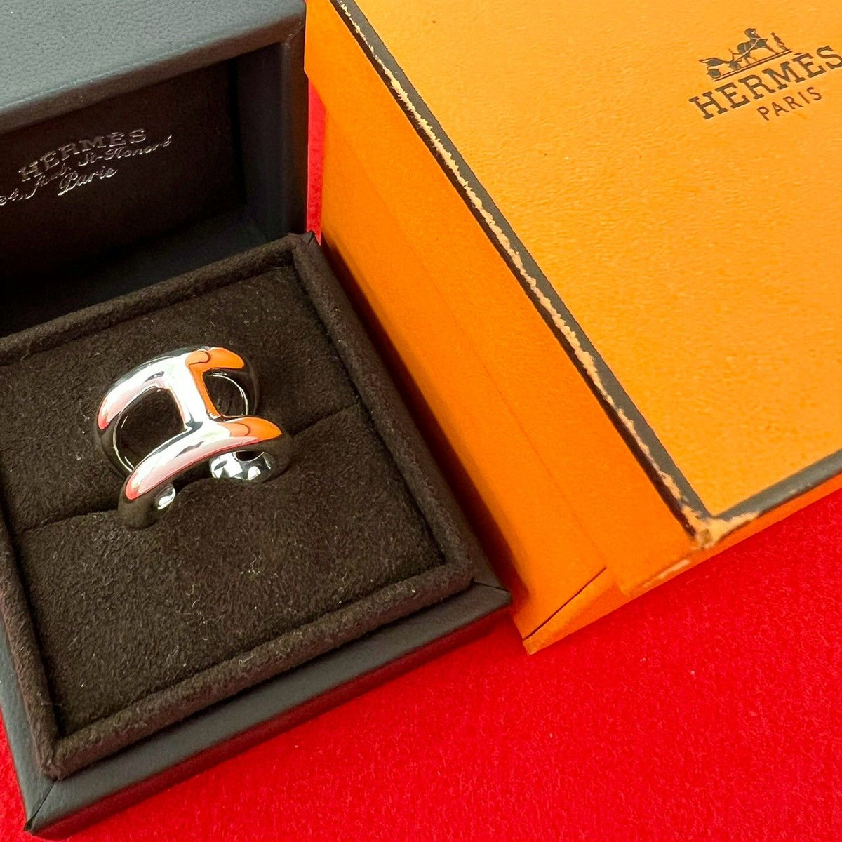 Hermes Osmose GM Ring 925 Sterling Silver