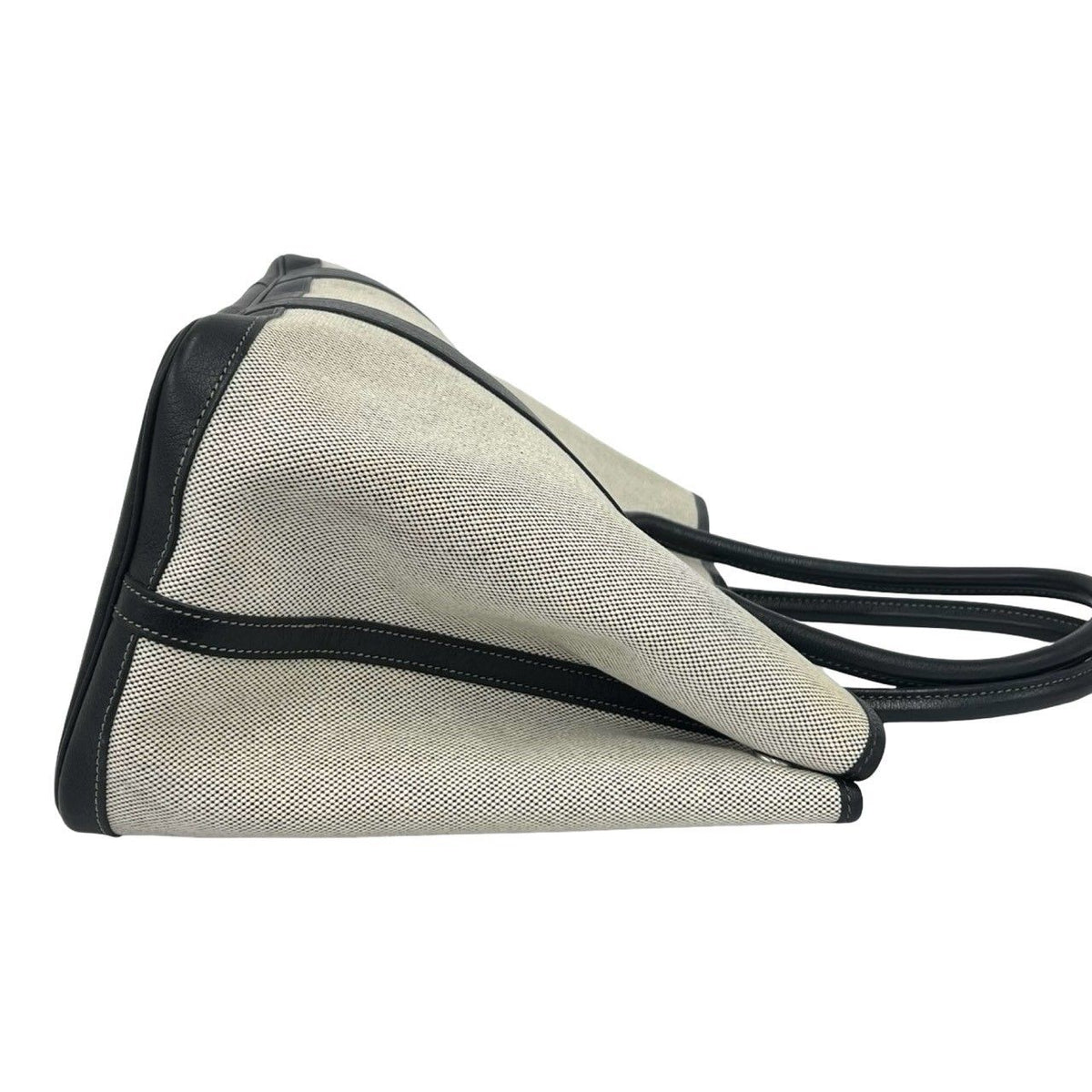 Hermes Garden Party PM Toile H Negonda Leather Tote Bag Gray — view 6