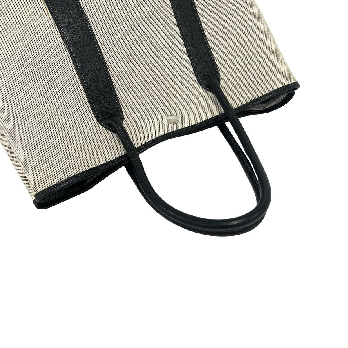 Hermes Garden Party PM Toile H Negonda Leather Tote Bag Gray — view 4