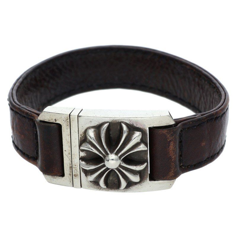 Chrome Hearts Harness Clasp Leather Bracelet