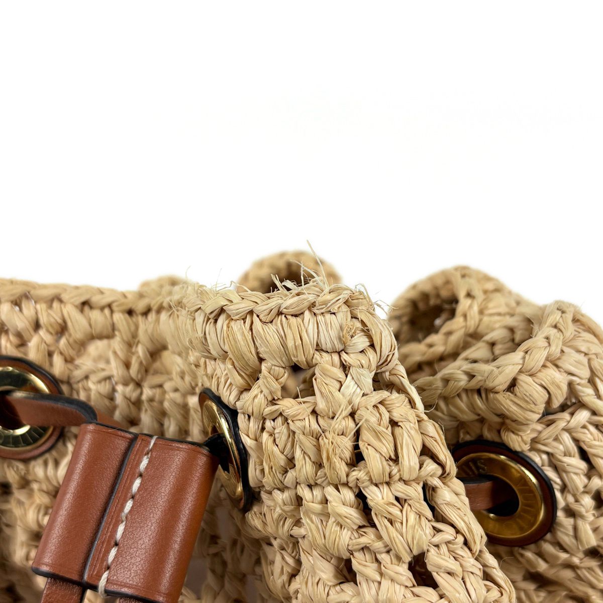 Louis Vuitton Noe BB Shoulder Bag Drawstring Raffia Natural — view 5