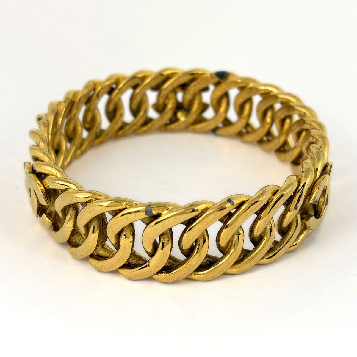 Chanel Bangle CC Logo Gold Plated Bracelet — view 3